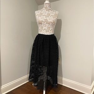 New w/Tags- W By Worth Black Embroidered Skirt